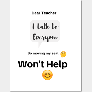 Funny T-shirt, Dear Teacher T-shirt, Funny teacher gift, Back to School Posters and Art